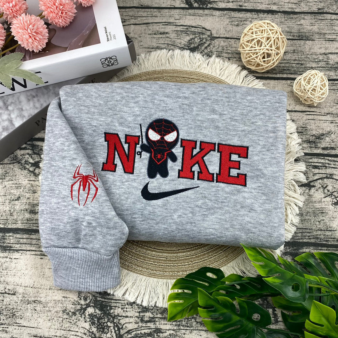 Superhero Chibi Embroidery Sweatshirt, Movie Embroidery Sweatshirt CU_N45