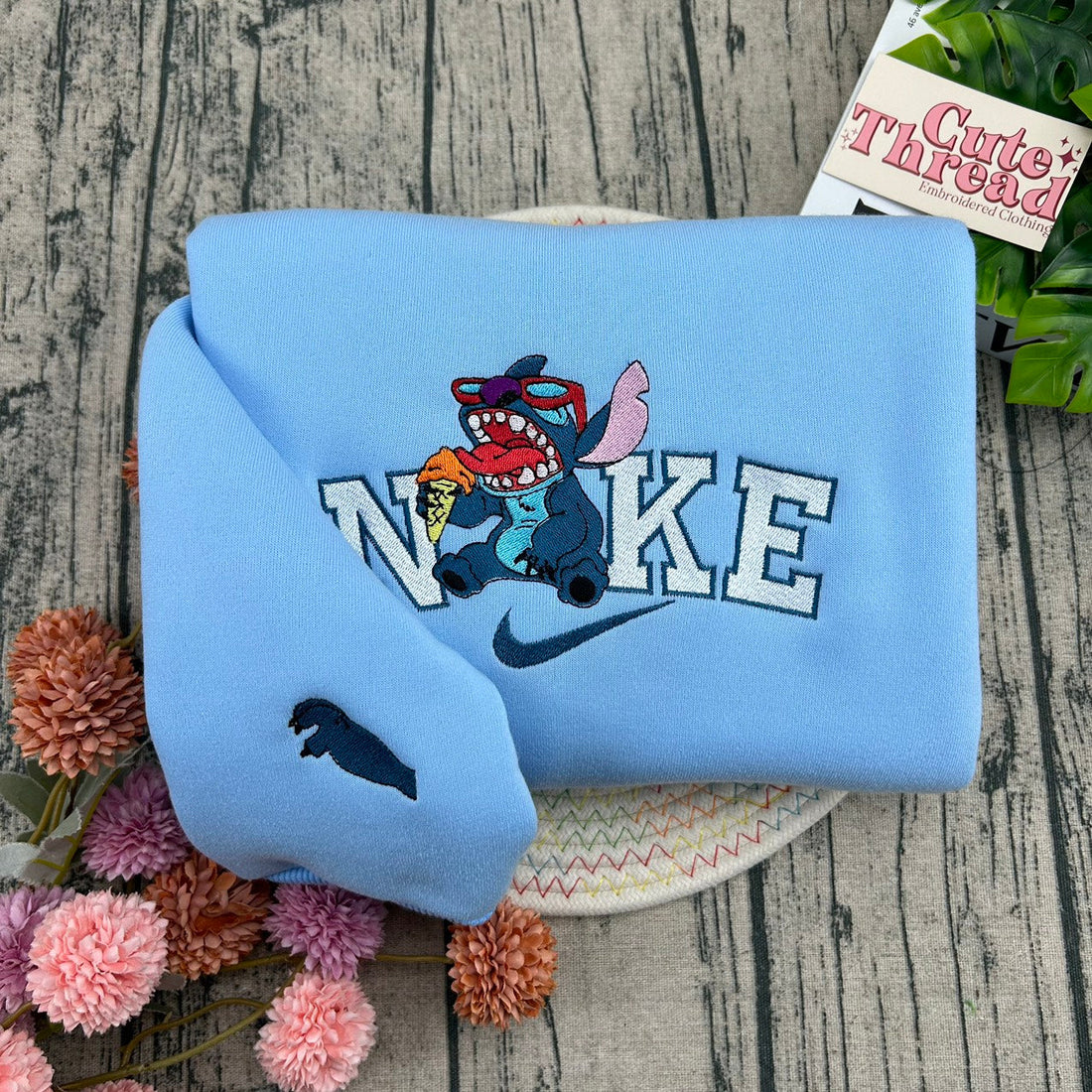 Dog Hawaii Embroidery Sweatshirt, Cartoon Embroidery Sweatshirt CU_N74