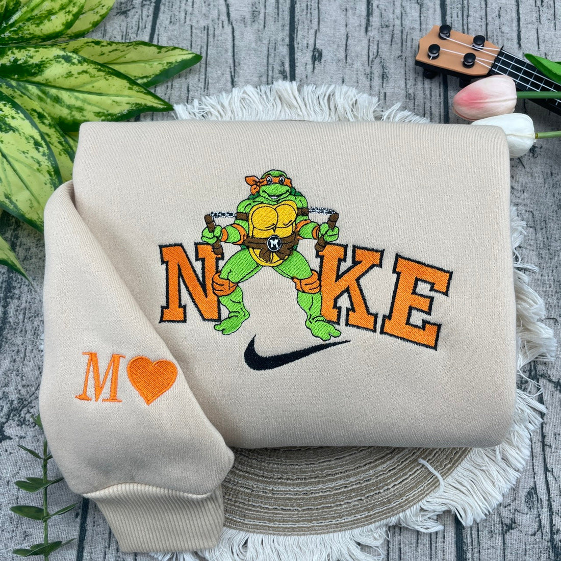 Heroic Turtles Embroidery Sweatshirt, Cartoon Embroidery Sweatshirt CU_N55